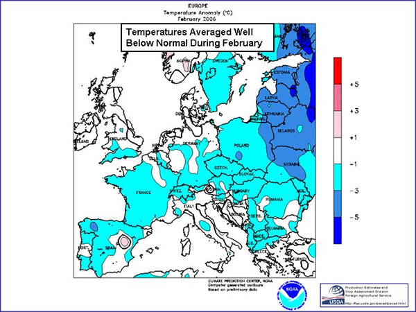 Temperatures Averaged Below Normal During the Winter Months