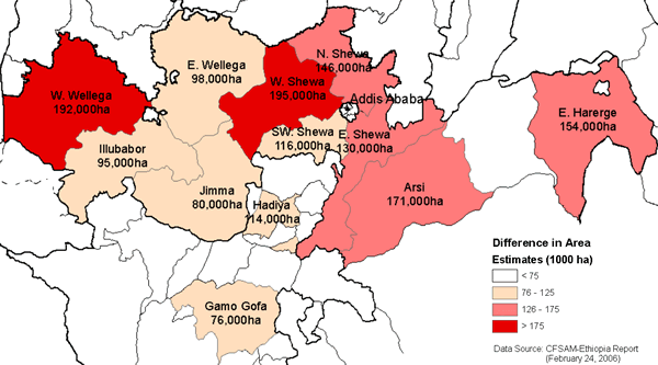 Location of Area Estimate Discrepencies