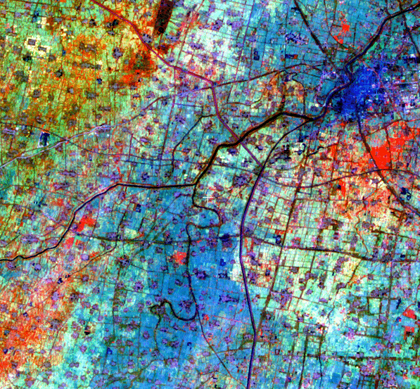 satellite image - winter wheat planting
