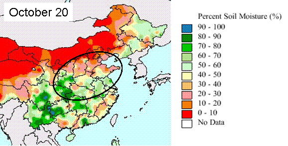 October soil moisture