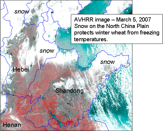 Snow map March 5, 2007