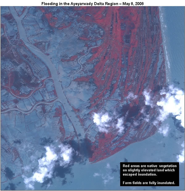 Burma Flood Satellite Image