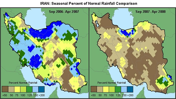 Iran Rainfall Maps