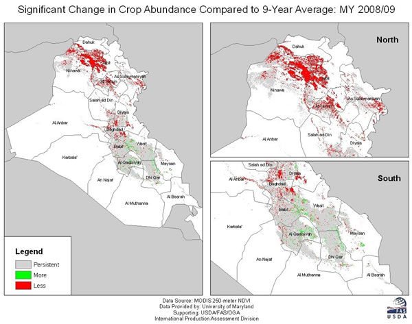 Iraq NDVI Comparison Map