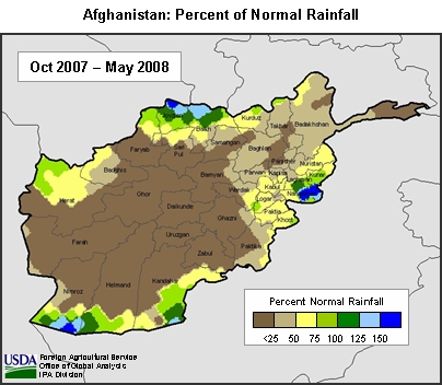 Afghanistan Rainfall Map