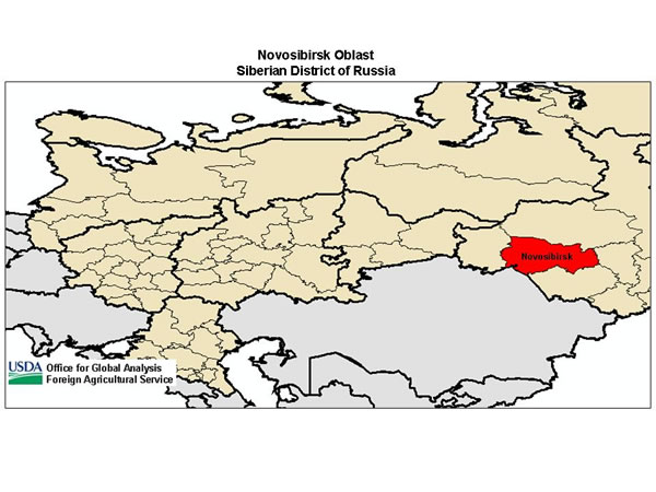 Novosibirsk oblast is located in western Siberia, north of Altai Krai and adjacent to northeastern Kazakhstan.