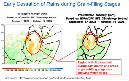 2008 ethiopia rainfall assessment crop average less past figure during than