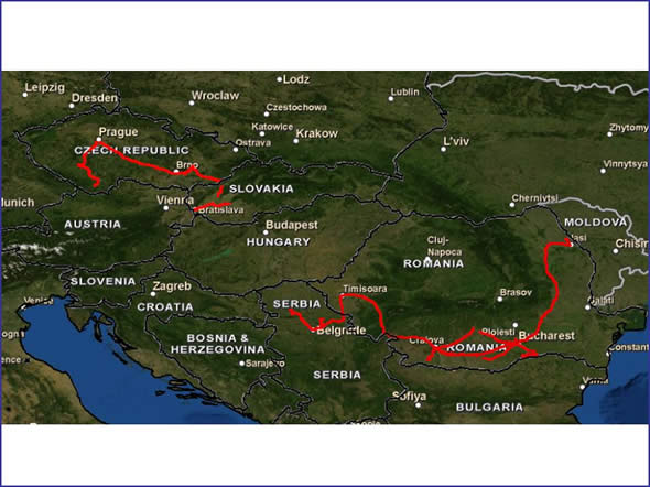 Map of Crop Travel, August-September 2009.