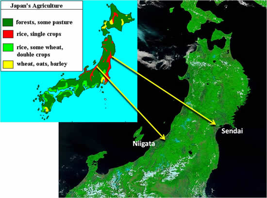 Map and Image of Japan