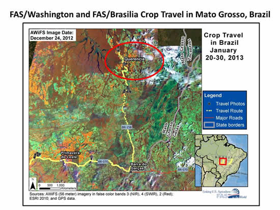 FAS personnel travelled to Querencia in northern Mato Grosso state Jan 2013