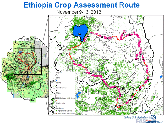 Ethiopia GPS Route
