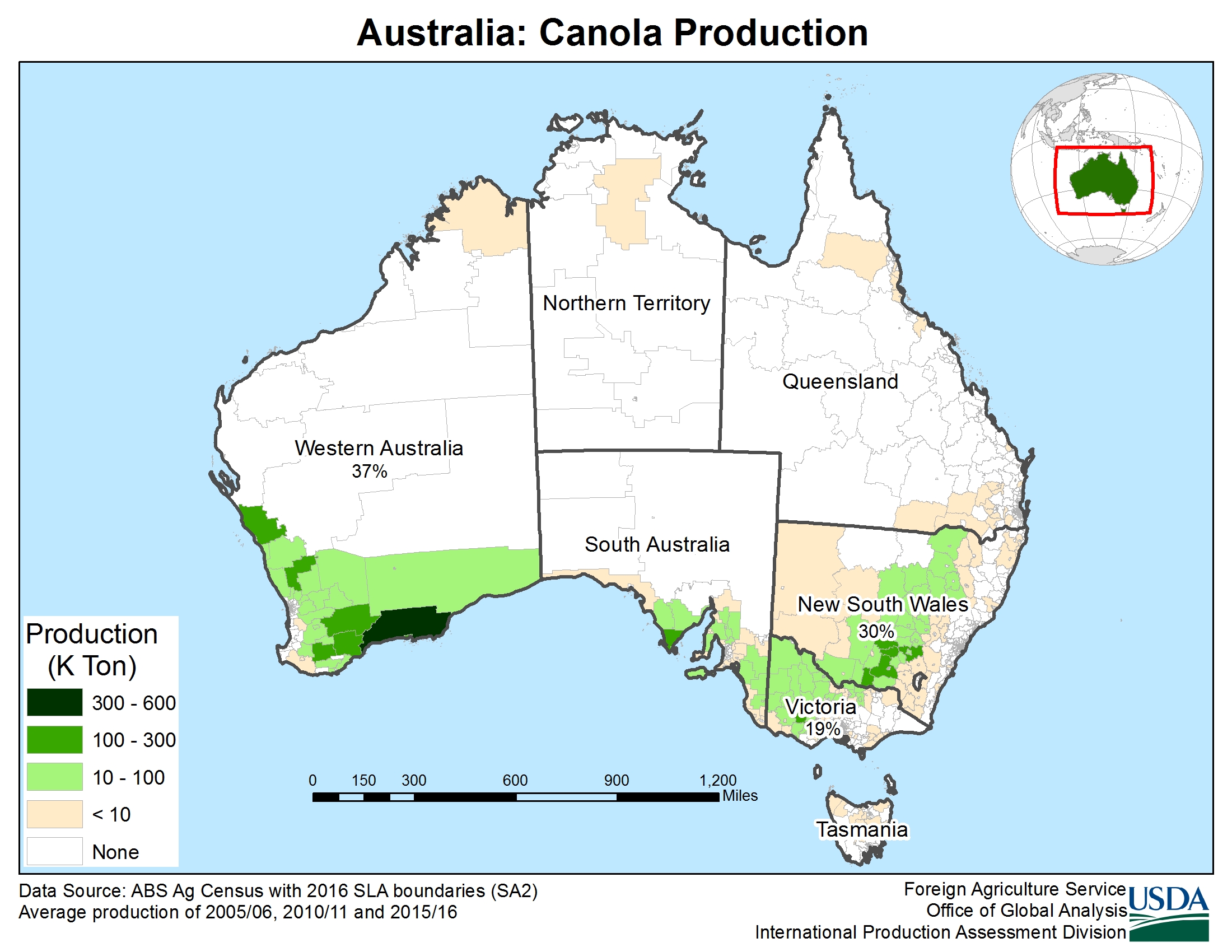Oceania - Crop Production Maps