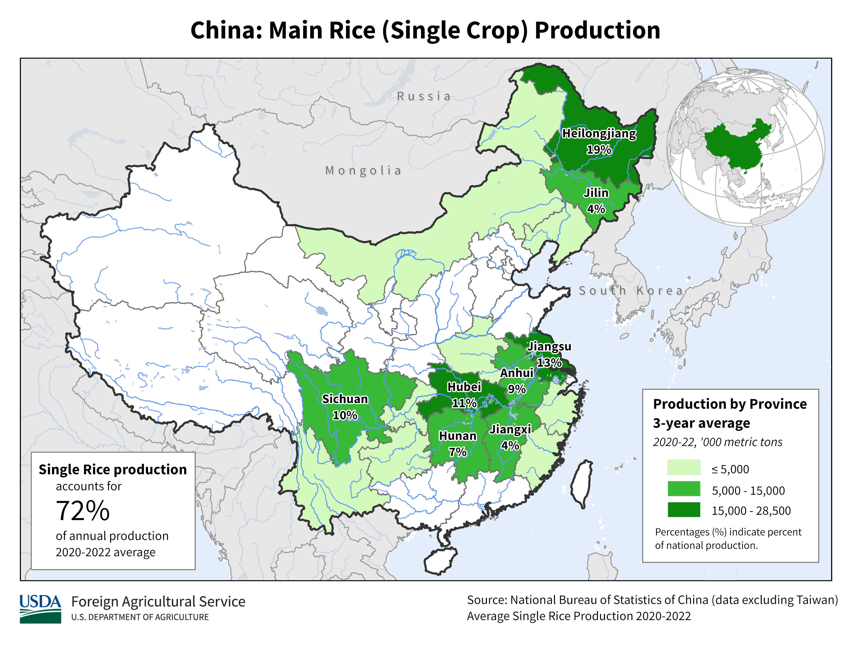 China Mongolia And Taiwan Crop Production Maps