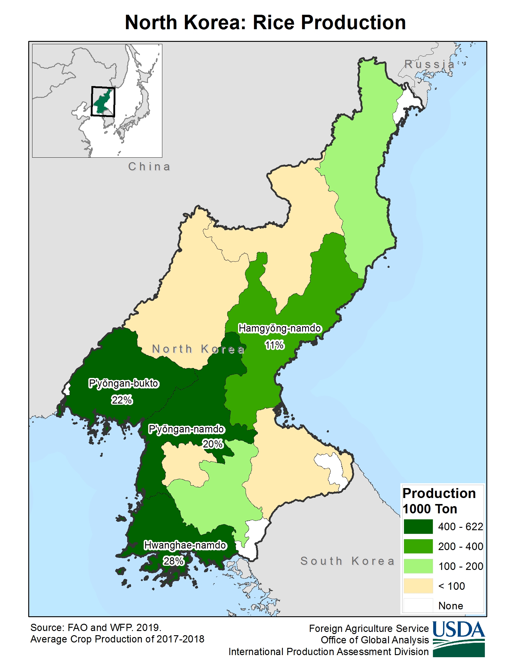 Korea Crop Production Maps