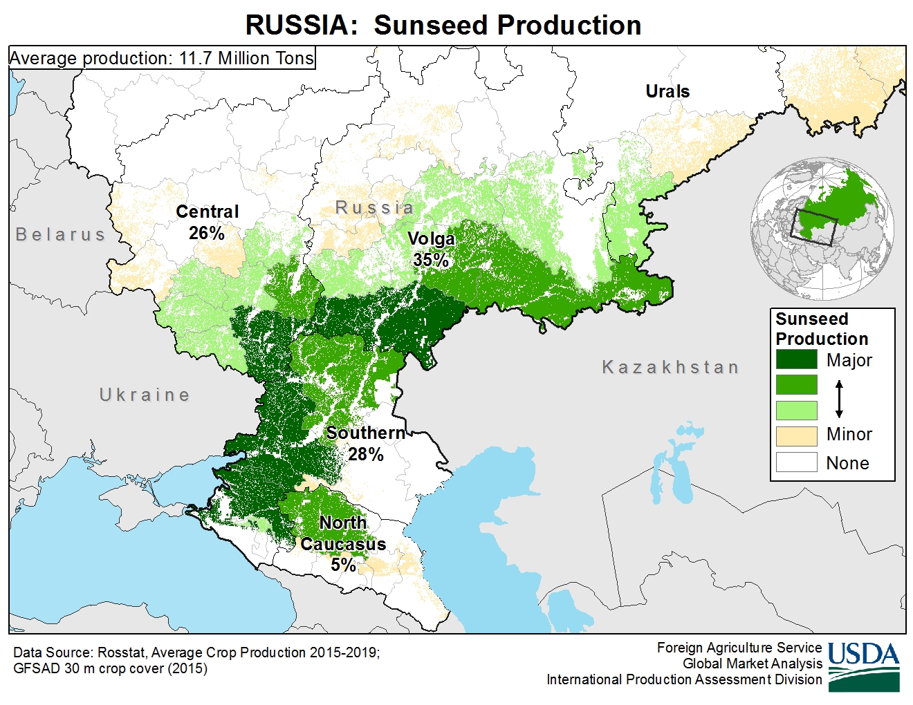 Russian federation crop production maps