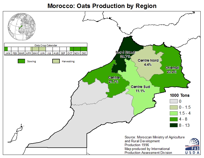 North Africa- Crop Production Maps