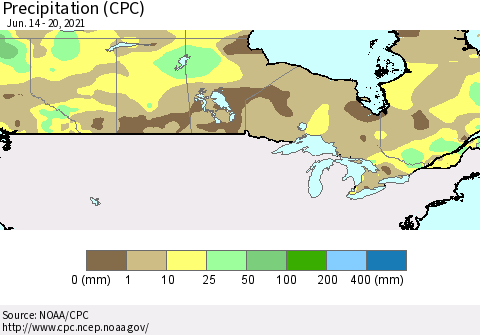Canada Precipitation (CPC) Thematic Map For 6/14/2021 - 6/20/2021