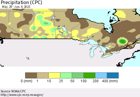Canada Precipitation (CPC) Thematic Map For 5/29/2023 - 6/4/2023