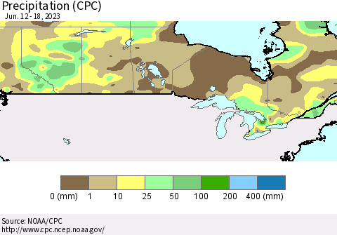 Canada Precipitation (CPC) Thematic Map For 6/12/2023 - 6/18/2023