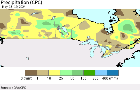 Canada Precipitation (CPC) Thematic Map For 5/13/2024 - 5/19/2024