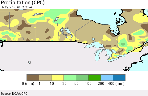 Canada Precipitation (CPC) Thematic Map For 5/27/2024 - 6/2/2024