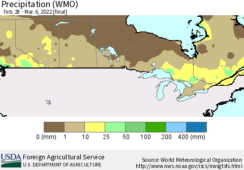 Canada Precipitation (WMO) Thematic Map For 2/28/2022 - 3/6/2022