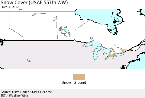 Canada Snow Cover (USAF 557th WW) Thematic Map For 11/28/2022 - 12/4/2022