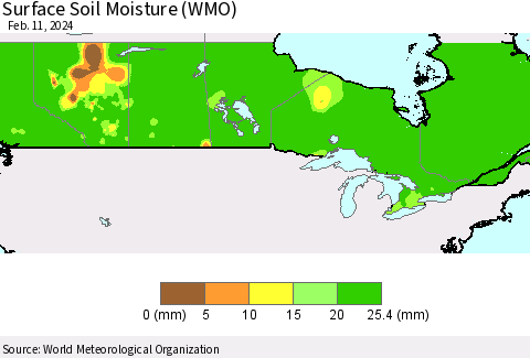 Canada Surface Soil Moisture (WMO) Thematic Map For 2/5/2024 - 2/11/2024