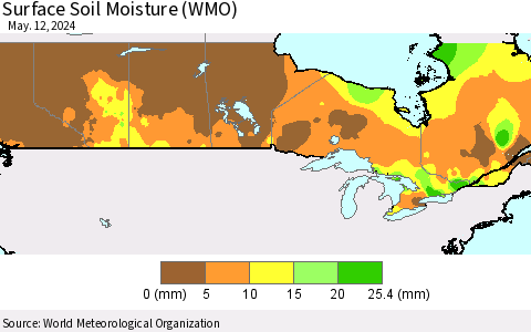 Canada Surface Soil Moisture (WMO) Thematic Map For 5/6/2024 - 5/12/2024