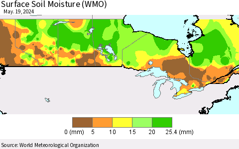 Canada Surface Soil Moisture (WMO) Thematic Map For 5/13/2024 - 5/19/2024