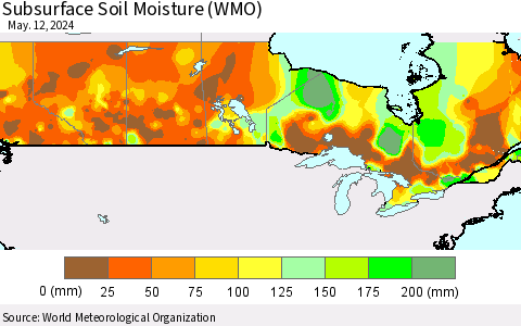 Canada Subsurface Soil Moisture (WMO) Thematic Map For 5/6/2024 - 5/12/2024