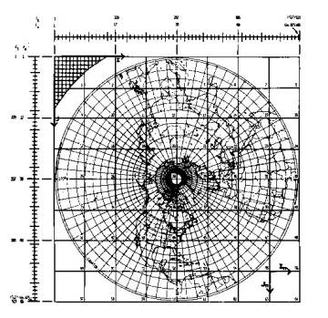 Figure 2. 1/8-Mesh Grid Reference System for the Northern Hemisphere (from Hoke, et al, 1981)