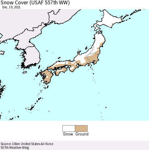 Japan Snow Cover (USAF 557th WW) Thematic Map For 12/13/2021 - 12/19/2021
