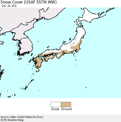 Japan Snow Cover (USAF 557th WW) Thematic Map For 12/20/2021 - 12/26/2021