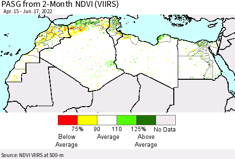 North Africa PASG from 2-Month NDVI (VIIRS) Thematic Map For 6/10/2022 - 6/17/2022