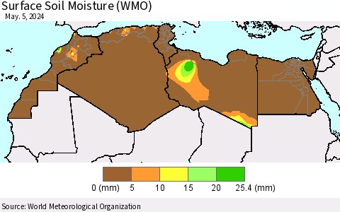North Africa Surface Soil Moisture (WMO) Thematic Map For 4/29/2024 - 5/5/2024