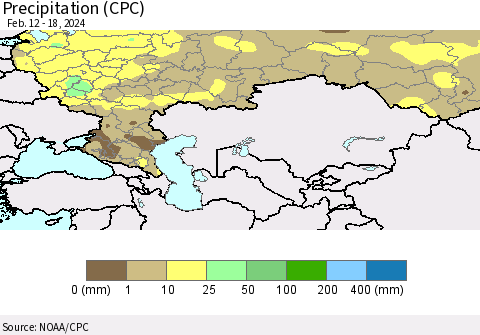 Russian Federation Precipitation (CPC) Thematic Map For 2/12/2024 - 2/18/2024