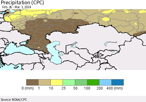 Russian Federation Precipitation (CPC) Thematic Map For 2/26/2024 - 3/3/2024