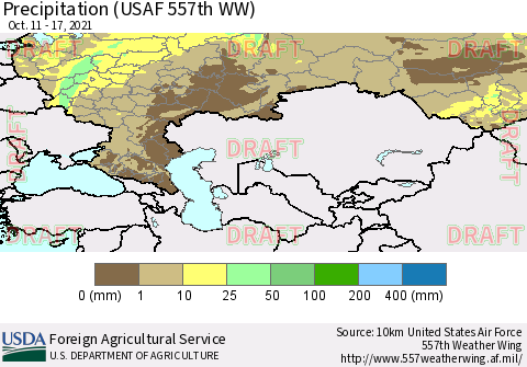 Russian Federation Precipitation (USAF 557th WW) Thematic Map For 10/11/2021 - 10/17/2021