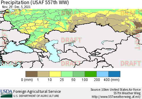 Russian Federation Precipitation (USAF 557th WW) Thematic Map For 11/29/2021 - 12/5/2021