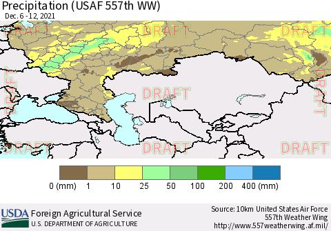 Russian Federation Precipitation (USAF 557th WW) Thematic Map For 12/6/2021 - 12/12/2021