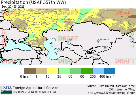 Russian Federation Precipitation (USAF 557th WW) Thematic Map For 12/20/2021 - 12/26/2021