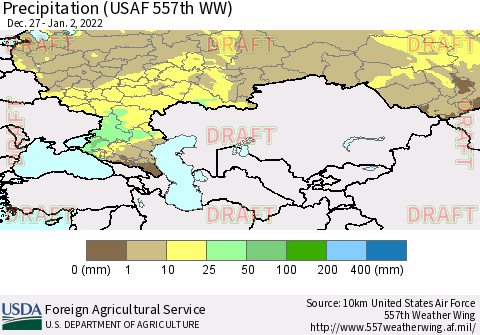 Russian Federation Precipitation (USAF 557th WW) Thematic Map For 12/27/2021 - 1/2/2022
