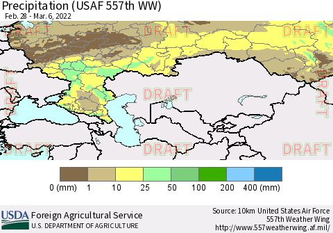Russian Federation Precipitation (USAF 557th WW) Thematic Map For 2/28/2022 - 3/6/2022