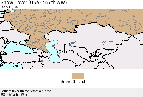 Russian Federation Snow Cover (USAF 557th WW) Thematic Map For 9/6/2021 - 9/12/2021