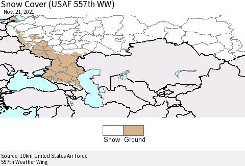 Russian Federation Snow Cover (USAF 557th WW) Thematic Map For 11/15/2021 - 11/21/2021