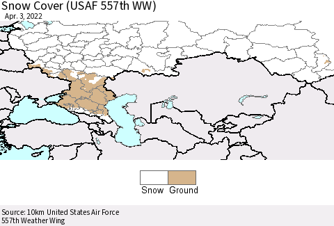 Russian Federation Snow Cover (USAF 557th WW) Thematic Map For 3/28/2022 - 4/3/2022