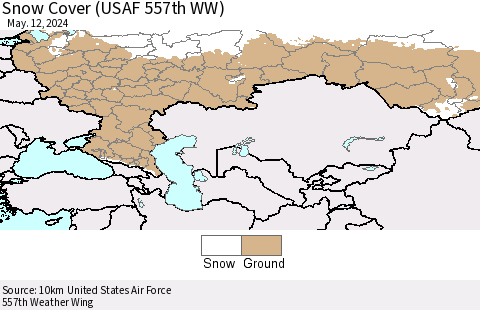 Russian Federation Snow Cover (USAF 557th WW) Thematic Map For 5/6/2024 - 5/12/2024