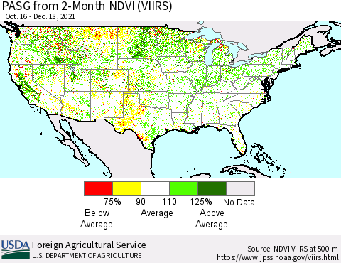 United States PASG from 2-Month NDVI (VIIRS) Thematic Map For 12/11/2021 - 12/20/2021