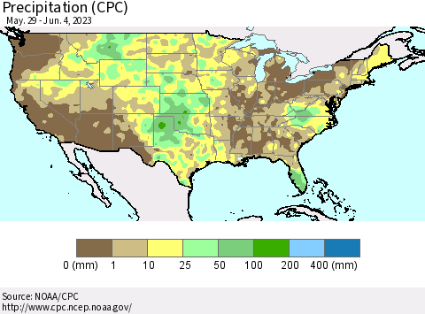 United States Precipitation (CPC) Thematic Map For 5/29/2023 - 6/4/2023